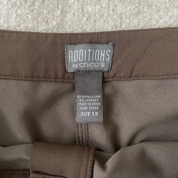 Chico's Pants Womens 1.5 (Size 10) Brown Crop Cargo Stretch Additions Casual - Picture 5 of 11